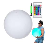 Balles de plage pour piscine : boule gonflable avec luminosité LED, lumière changeante de couleur avec télécommande, décoration flottante multimode | Divertissement vibrant pour piscine