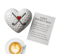 Balles de poche : balle de golf en forme de cœur de 3,15 x 3,15 pouces, pour jouer au golf, cartes avec citations inspirantes pour Noël