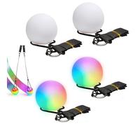 Balles De Poï LED Lumineuses: Lot De 4 Balles De Jonglage Poi, 9 Modes D'éclairage Avec Couleurs Arc-En-Ciel Et Effet Stroboscopique, Bolas Lumineuse Pour Jonglerie Et Cirque, Spectacle Lumineux