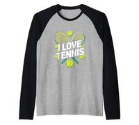 Balles de Raquette I Love Tennis Enthusiast Manche Raglan