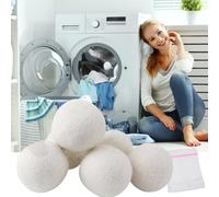 Balles de Séchage en Laine,6pcs Boules de Séchage,Balles de Séchage pour Sèche-Linge,Boules de Sèche-Linge,Boule de Sèche-Linge pour Machine à Laver,Dryer Balls,Wool Dryer Balls