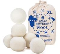 Balles de séchage en laine - Adoucissant naturel - Réutilisables- Réduit les plis des vêtements et permet de gagner du séchage-Grande boule de séchage est meilleure alternative aux balles en plastique