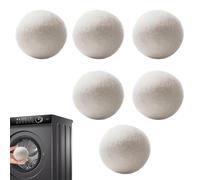 Balles de séchage en laine - Ensemble d'adoucissant naturel pour le linge - Boules de séchage réutilisables | Solution de blanchisserie écologique pour réduire le temps de séchage statique sans plis