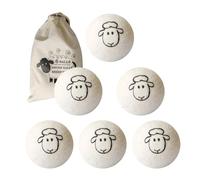 Balles De Séchage - Lot De 6 Balles De Séchage Antistatiques Absorbantes De L'humidité Et Anti-plis, Balles Assouplissantes En Laine Naturelle, Balles De Séchage Pour Machine À Laver