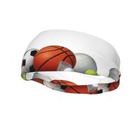 Balles de sport sur l'herbe saine sport décoratif mode sport bandeau absorbant la sueur, bonne élasticité, peut être utilisé en toutes saisons, les hommes et les femmes peuvent porter. La largeur est