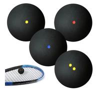 Balles De Squash De Sport, 4 Piece Balle De Squash, Squash Ball, Balle Squash, Équipement De Squash Portable pour débutants, Double Point Jaune,Simple Point Jaune,Simple Point Rouge,Simple Point Bleu