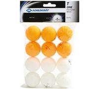 Schildkröt Balles de tennis de table Jade Poly 40+ 40 mm Paquet de 12 (6 blanches / 6 orange) M
