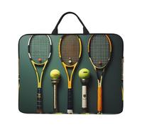 Balles de tennis et raquettes de 14" pour ordinateur portable avec doublure antichoc et design portable, adapté pour un usage professionnel et quotidien.
