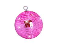 Balles Disco de 15,2 cm, Boules de Danse réfléchissantes avec Anneaux de Suspension pour Noël, Mariage, décoration de fête d'anniversaire (15,2 cm, Rose)