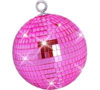Balles Disco De 15,2 Cm, Boules De Danse Réfléchissantes Avec Anneaux De Suspension Pour Noël, Mariage, Décoration De Fête D'anniversaire (15,2 Cm, Rose)