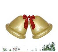 Balles d'ornement de Noël gonflables, ballon de Noël en PVC gonflable, décoré pour l'extérieur, 2 pièces pour jardin, salon, terrasse, cour