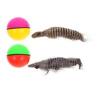 Balles Électriques pour Chat et Chiot, Mouvement Motorisé, Lot de 2 | Plastique Léger, Jeu Intérieur ou Aquatique, pour Petits Chiens et Castors, Divertissement Mobile Couleur Aléatoire