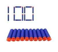 Balles en Mousse,Fléchettes en Mousse Recharge Balle,Recharge Doux Fléchettes Balle,Munition de Souple Dart Bullet Recharge en Jeux et Jouet de Plein Air Enfants,pour Nerf N-Strike,100 Pièces