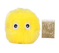 Balles en peluche pour chat - Jouet de chasse en peluche avec son d'animal réaliste et herbe à chat pour l'exercice du chat - Jouet interactif à pompon pour chaton - Pour (Peluche jaune (son des