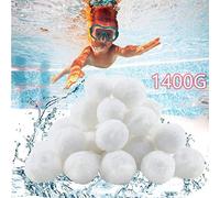 Balles filtrantes pour piscine - Pour systèmes de filtration à sable - 1400 g - Peut remplacer 50 kg de sable filtrant - Convient pour filtre de piscine, système de filtration de piscine, accessoires