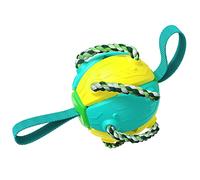 Balles interactives pour chien - Frisbee extérieur - Border Collie Golden Retriever - Balle de dentition - Convient pour une utilisation en extérieur et en intérieur - Jaune