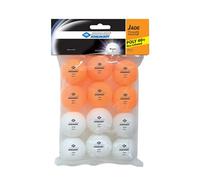 Schildkröt Balles de tennis de table Jade Poly 40+ 40 mm Paquet de 12 (6 blanches / 6 orange) M