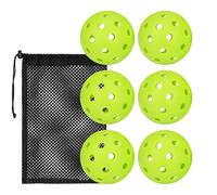 Balles perforées pour l'extérieur - 40 trous - 74 mm de haut - Accessoire de sport bien visible avec poche en filet - Accessoire d'extérieur fluorescent pour l'intérieur