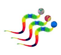 Balles pour chats gonflables pour chats | Balle sauteuse pour chatons avec queue, jouet interactif de balle pour chat, jouet plein air 3 pièces avec jouets pour chats à longue queue