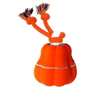 Balles pour chien, jouet à rouler automatique, jeu pour animal de compagnie activé par le mouvement, caractéristiques lumineuses et sonores, construction robuste résistante à la mastication, orange