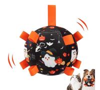 Balles pour chiens, balle de football pour chiot d'Halloween | Jouet interactif à mâcher pour l'entraînement à la maison, la dentition, la poursuite de l'ennui et les jeux en plein air