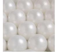 Balles pour Piscine à Balles de Jeu pour Bébé Enfants MISIOO Plastique Colorées 6 cm 100 Boules Blanc Perle