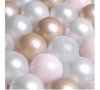 Balles pour Piscine à Balles de Jeu pour Bébé Enfants MISIOO Plastique Colorées 6 cm 150 Boules: Rose/Doré/Blanc Perle