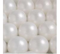 Balles pour Piscine à Balles de Jeu pour Bébé Enfants MISIOO Plastique Colorées 6 cm 200 Boules Blanc Perle