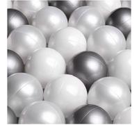 Balles pour Piscine à Balles de Jeu pour Bébé Enfants MISIOO Plastique Colorées 6 cm 600 Boules: Argent/Blanc Perle/Transparent