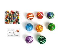Balles rebondissantes muticolors (lot de 12 - 30 mm de diamètre)