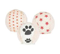Balles Sonores Avec Jute, Plastique - Ø 5 Cm, 3 Pcs