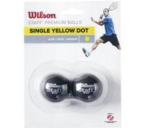 Lot De 2 Balles Wilson Staff Squash Point Jaune Noir