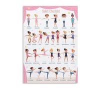 Ballet Dance Positions Educational Chart 5 Basic Poses for Feet Arms Beginner Instructional Classroom Decor 8 X 12 in