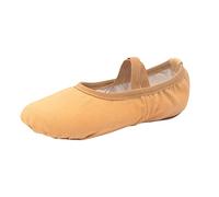 Ballet Dance Shoes Girls Cross Elastic Strap Jazz Shoes Kids Split Sole Yoga Pointe Flats Canvas Slip on Slippers Teen Girls Gymnastic Ballroom Professional Ballerina Pumps