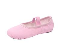 Ballet Dance Shoes Girls Cross Elastic Strap Jazz Shoes Kids Split Sole Yoga Pointe Flats Canvas Slip on Slippers Teen Girls Gymnastic Ballroom Professional Ballerina Pumps