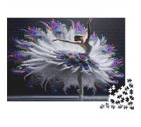 Ballet Dancer Feather Colourful Ballerina in Feather Skirt 1000 Pcs Jigsaws Adults Beautifully Illustrated Birthday Present 70x50cm/1000pcs