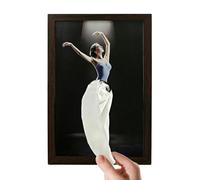 Ballet Dancer Tissue Box - Ballerina Wood Skirt Napkin Dispenser | Tissue Box Cover | for Home Offices Table Bedside Bedroom Bathroom Desktop Travel Party Vehicle Farmhouse and Others