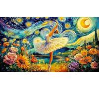 Ballet-Dancers-in-a-Rose-Filled-Palace 1000 pièces Jeu Stimulant Puzzle pour Adultes Papier recyclé Jeu Familial Amusant & Stimulant pour Relaxation, créativité et Cadeaux 70x50/1000 pièces