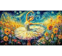 Ballet-Dancers-in-a-Rose-Filled-Palace 1000 pièces Puzzle pour Adultes et Enfants de 12 Ans et Plus Papier recyclé Jeu Familial Amusant & Stimulant pour décoration Murale 38x26/1000 pièces