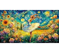 Ballet-Dancers-in-a-Rose-Filled-Palace Puzzle 1000 pièces Défi de Jeu éducatif Jeu Familial Amusant & Stimulant Cadeau pour Femmes et Hommes à des Fins de Relaxation 38x26/1000 pièces