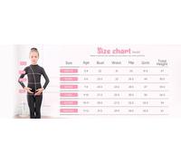 Ballet Danse Justaucorps de Ballet for Enfants, Ensemble de 2 pièces en Spandex, Ensemble de Danse Deux pièces, Haut Court en Spandex for Filles(5,XXL)