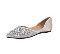 Ballet de balines pour Femmes adapté à la Robe, avec Un Orteil Pointu fermé et Un Design à glissière Facile, idéal pour Les Mariages et Les Chaussures de Ballerine élégantes