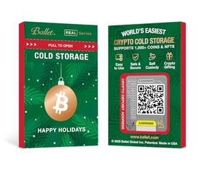 Ballet Ensemble des fêtes 2022 (Lot de 2) - Portefeuille Physique Crypto, Gestion de Vos ressources cryptographiques, NFTS, pièces de Monnaie, Le Portefeuille de Stockage à Froid Le Plus Facile