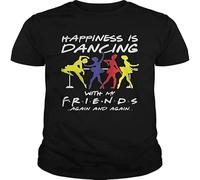 Ballet Happiness is Dancing with My Friend Again and Again Chemise, Sweat à Capuche Unisexe, Sweat-Shirt pour Homme, Noir, 3XL