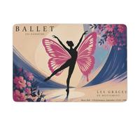 Ballet Les Danseurs Poster Tapis 150 x 100 cm, Doux et Antidérapant | Tapis de salon avec dos à points PVC antidérapants, pour petits espaces intérieurs