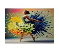 Ballet Piano Peinture 1000pcs Mini Puzzle pour Famille Cadeau | 70x50cm Carton Décor Salon Structure Durable Cadeau D'anniversaire Soulagement Du Stress