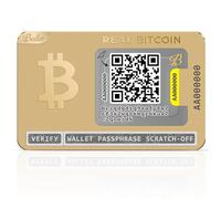 Ballet Porte-Monnaie Physique de cryptomonnaies, plaqué Or 24K, de la série Real en Acier Inoxydable, supportant Le Bitcoin et d’Autres devises (Single)