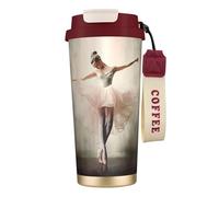 Ballet Shoes Tasse à café à double paroi en acier inoxydable 316, durable, isolée et élégante pour les amateurs de café et de thé
