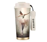 Ballet Shoes Tasse à café à double paroi en acier inoxydable 316, durable, isolée et élégante pour les amateurs de café et de thé