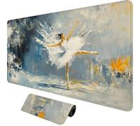 Ballet Tapis de Souris XXL 800 x 300 mm,Grand Tapis de Souris Fille Design avec Bords Cousus 3mm,Mouse Pad Gaming Accessoire Bureau Desk Decoration,Imperméable Résistant à Usure Lavable,Gifts,o-1449